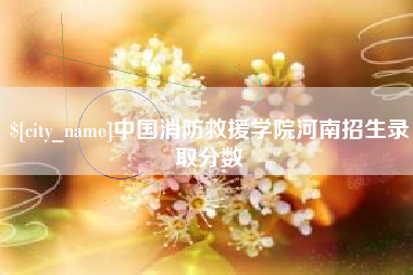 株洲中国消防救援学院河南招生录取分数