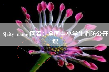 株洲回看：全国中小学生消防公开课