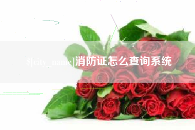 株洲消防证怎么查询系统