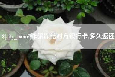 株洲诈骗冻结对方银行卡,多久返还