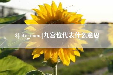 株洲九宫位代表什么意思
