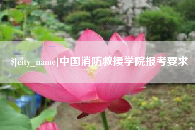 株洲中国消防救援学院报考要求