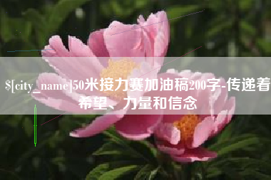 株洲50米接力赛加油稿200字-传递着希望、力量和信念