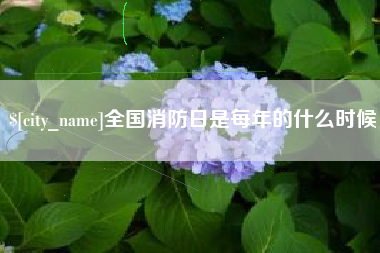 株洲全国消防日是每年的什么时候