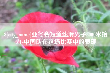 株洲亚冬会短道速滑男子5000米接力-中国队在这场比赛中的表现