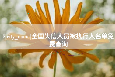 株洲全国失信人员被执行人名单免费查询