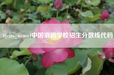 株洲中国消防学校招生分数线代码