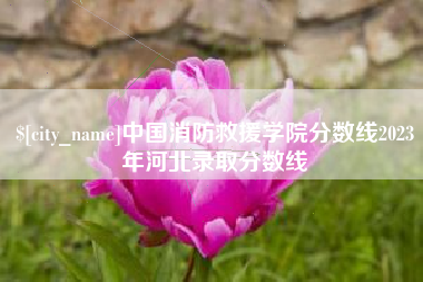 株洲中国消防救援学院分数线2023年河北录取分数线