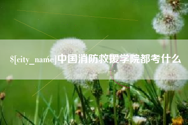 株洲中国消防救援学院都考什么