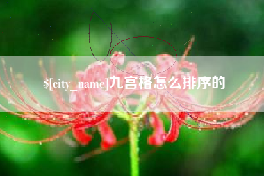 株洲九宫格怎么排序的