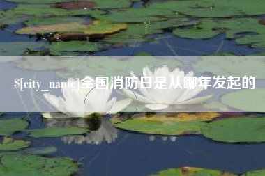 株洲全国消防日是从哪年发起的