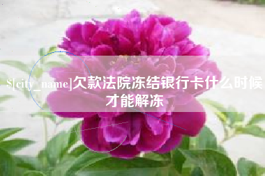 株洲欠款法院冻结银行卡什么时候才能解冻