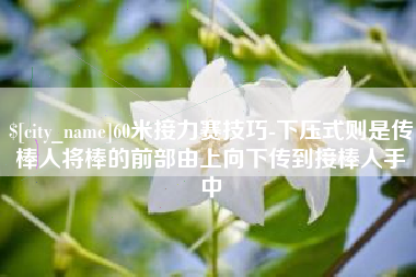 株洲60米接力赛技巧-下压式则是传棒人将棒的前部由上向下传到接棒人手中