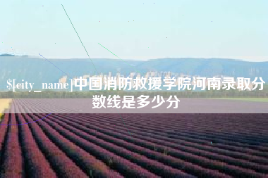株洲中国消防救援学院河南录取分数线是多少分