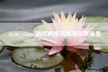 株洲消防网络直播课在哪里看