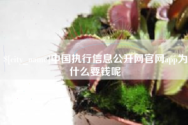 株洲中国执行信息公开网官网app为什么要钱呢