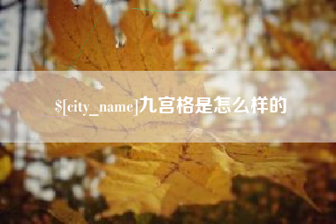 株洲九宫格是怎么样的