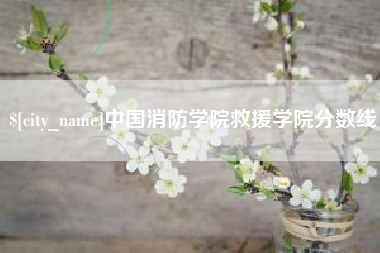 株洲中国消防学院救援学院分数线