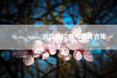 株洲消防院校报考条件合集